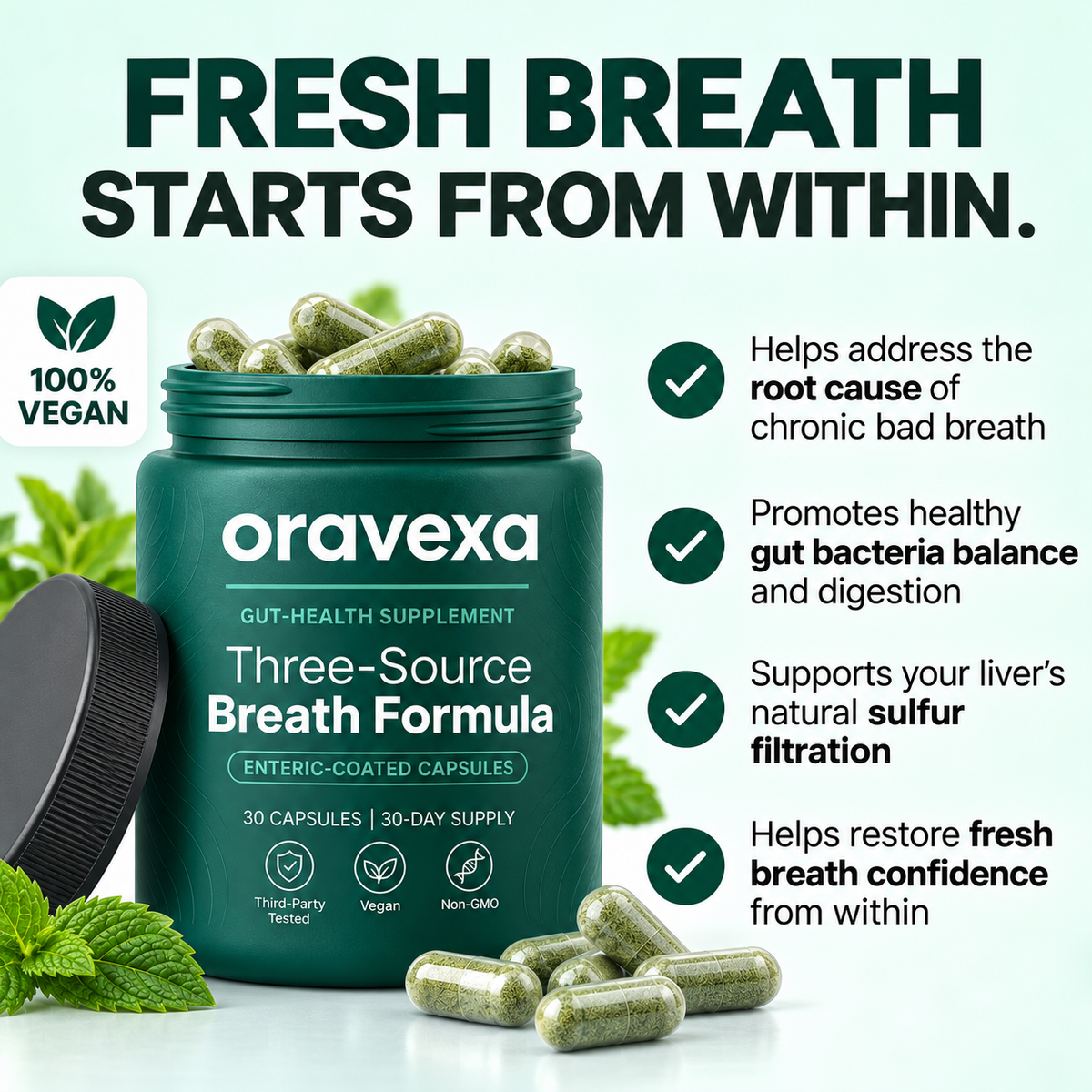Oravexa BreathRenew™ – Three-Source Breath Formula