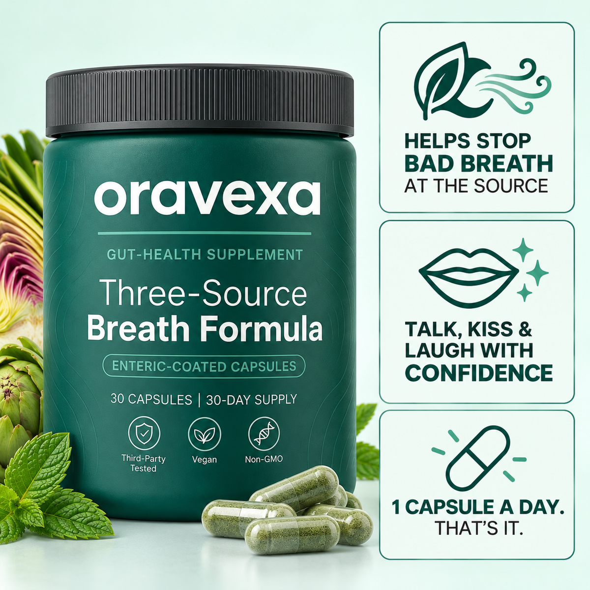 Oravexa BreathRenew™ – Three-Source Breath Formula